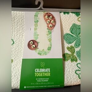 Celebrate Together St. Patrick's Day Table Runner. 13x36